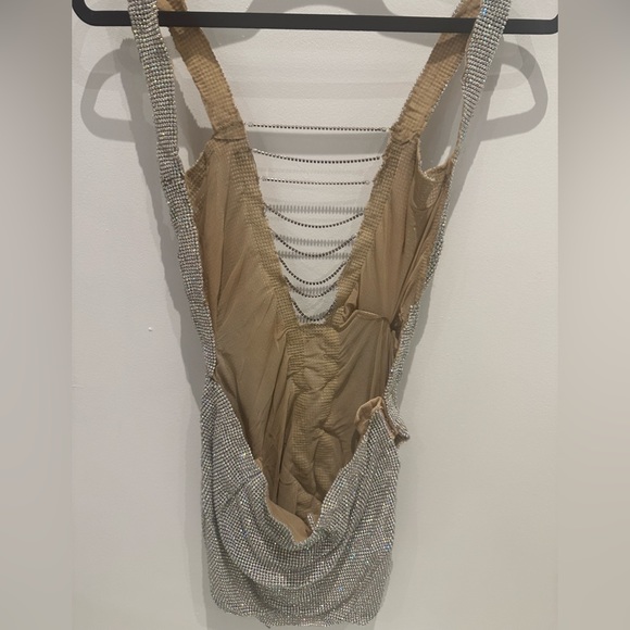 custom sparkly rhinestone deep v dress backless - Picture 7 of 13